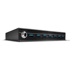 Lindy 43128 hub & concentrateur 5000 Mbit/s Noir Hub Métal USB 3.0 7 ports (43128)