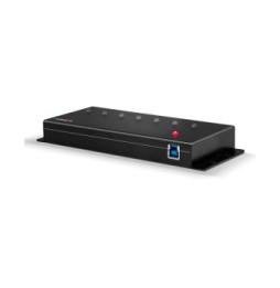 Lindy 43128 hub & concentrateur 5000 Mbit/s Noir Hub Métal USB 3.0 7 ports  (43128)