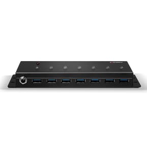 Lindy 43128 hub & concentrateur 5000 Mbit/s Noir Hub Métal USB 3.0 7 ports (43128) — image 3