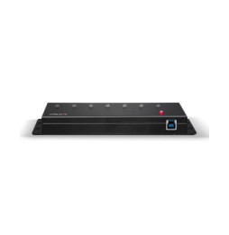 Lindy 43128 hub & concentrateur 5000 Mbit/s Noir Hub Métal USB 3.0 7 ports  (43128)