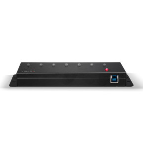 Lindy 43128 hub & concentrateur 5000 Mbit/s Noir Hub Métal USB 3.0 7 ports  (43128)