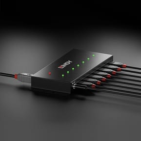 Lindy 43128 hub & concentrateur 5000 Mbit/s Noir Hub Métal USB 3.0 7 ports (43128) — image 5