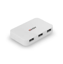 Lindy 43143 hub & concentrateur USB 3.2 Gen 1 (3.1 Gen 1) Type-A 5000 Mbit/s Blanc Hub USB 3.0  Basic, 4 ports  (43143)