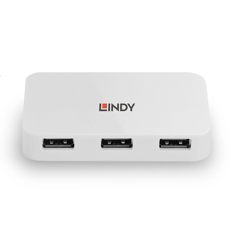 Lindy 43143 hub & concentrateur USB 3.2 Gen 1 (3.1 Gen 1) Type-A 5000 Mbit/s Blanc Hub USB 3.0 Basic, 4 ports (43143) — image 3