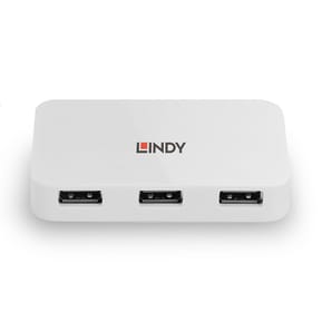 Lindy 43143 hub & concentrateur USB 3.2 Gen 1 (3.1 Gen 1) Type-A 5000 Mbit/s Blanc Hub USB 3.0 Basic, 4 ports (43143) — image 3