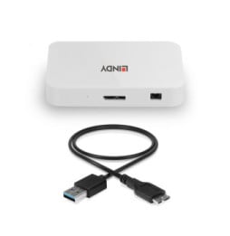 Lindy 43143 hub & concentrateur USB 3.2 Gen 1 (3.1 Gen 1) Type-A 5000 Mbit/s Blanc Hub USB 3.0  Basic, 4 ports  (43143)