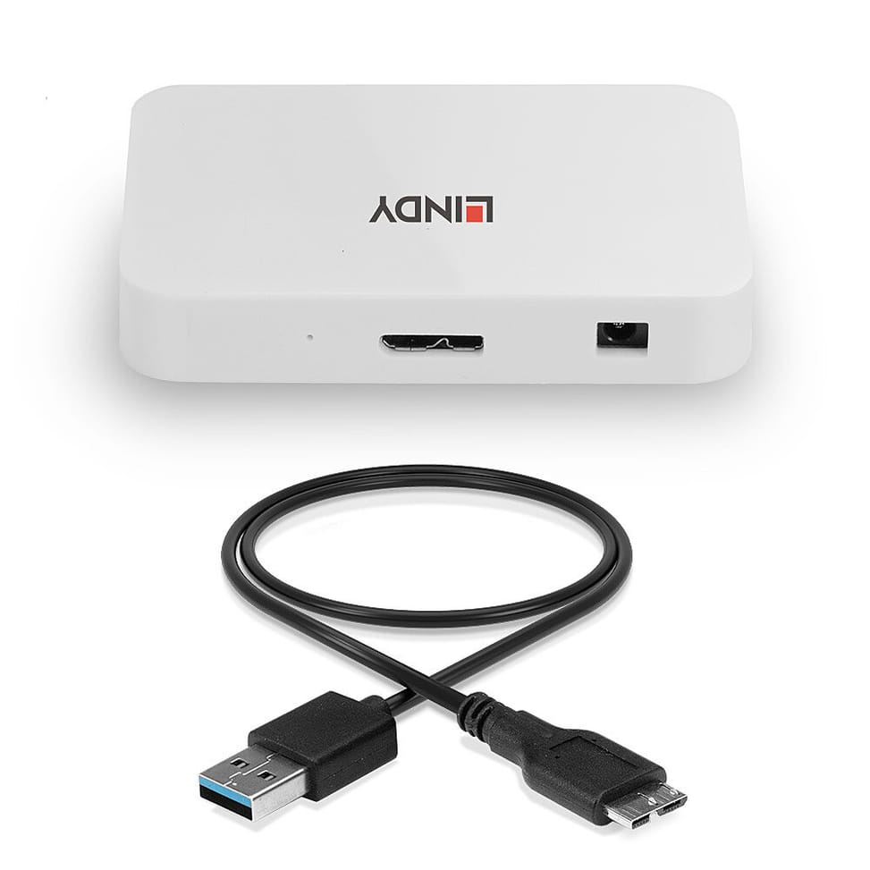 Lindy 43143 hub & concentrateur USB 3.2 Gen 1 (3.1 Gen 1) Type-A 5000 Mbit/s Blanc Hub USB 3.0 Basic, 4 ports (43143) — image 4