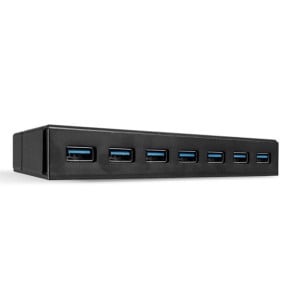 Lindy 43228 hub & concentrateur USB 3.2 Gen 1 (3.1 Gen 1) Type-A 5000 Mbit/s Noir Hub USB 3.0 7 ports  (43228)