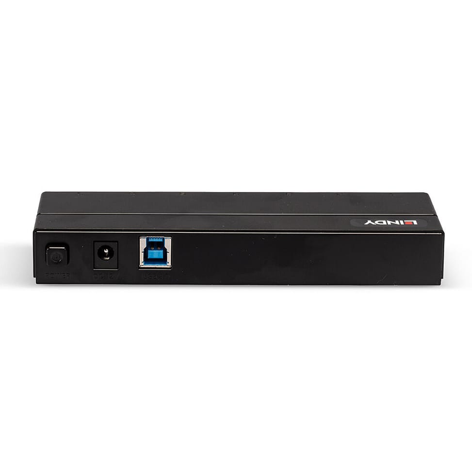 Lindy 43228 hub & concentrateur USB 3.2 Gen 1 (3.1 Gen 1) Type-A 5000 Mbit/s Noir Hub USB 3.0 7 ports  (43228) — image 4