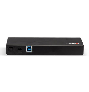 Lindy 43228 hub & concentrateur USB 3.2 Gen 1 (3.1 Gen 1) Type-A 5000 Mbit/s Noir Hub USB 3.0 7 ports  (43228)