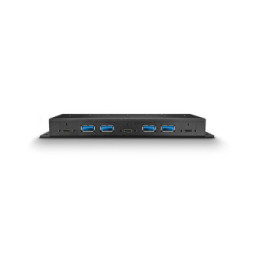 Lindy 43275 hub & concentrateur USB 3.2 Gen 2 (3.1 Gen 2) Type-A 10000 Mbit/s Noir Hub Métal USB 3.1 Gen 2, 7 Ports  (43275)