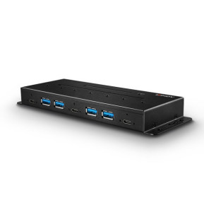 Lindy 43275 hub & concentrateur USB 3.2 Gen 2 (3.1 Gen 2) Type-A 10000 Mbit/s Noir Hub Métal USB 3.1 Gen 2, 7 Ports  (43275)