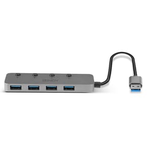 Lindy 43309 hub & concentrateur USB 3.2 Gen 1 (3.1 Gen 1) Type-A 5 Mbit/s Gris Hub USB 3.0, 4 Ports (43309) — image 3