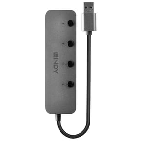 Lindy 43309 hub & concentrateur USB 3.2 Gen 1 (3.1 Gen 1) Type-A 5 Mbit/s Gris Hub USB 3.0, 4 Ports (43309) — image 5
