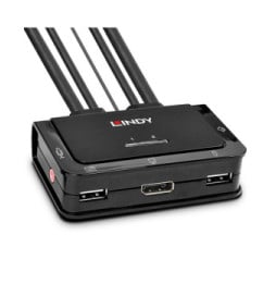 Lindy 42344 commutateur écran, clavier et souris Grille de montage Noir (42344)
