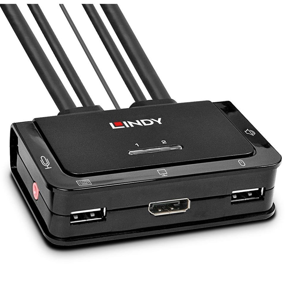 Lindy 42344 commutateur écran, clavier et souris Grille de montage Noir (42344)