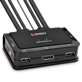 Lindy 42344 commutateur écran, clavier et souris Grille de montage Noir (42344)