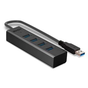 Lindy 43324 hub & concentrateur USB 3.2 Gen 1 (3.1 Gen 1) Type-A 5000 Mbit/s Noir Hub USB 3.0 4 ports (43324) — image 3