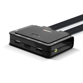 Lindy 42345 commutateur écran, clavier et souris Grille de montage Noir (42345)