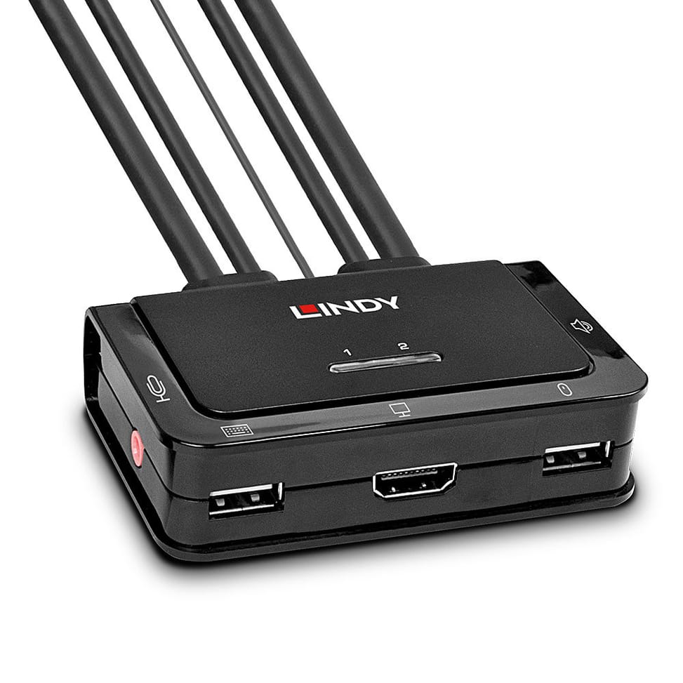 Lindy 42345 commutateur écran, clavier et souris Grille de montage Noir (42345) — image 2