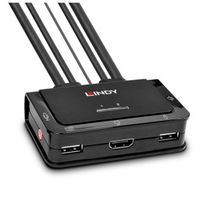 Lindy 42345 commutateur écran, clavier et souris Grille de montage Noir (42345)