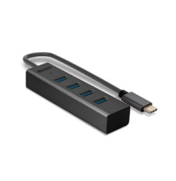 Lindy 43325 hub & concentrateur USB 3.2 Gen 1 (3.1 Gen 1) Type-C 5000 Mbit/s Gris Hub USB 3.2 Type C 4 ports  (43325)