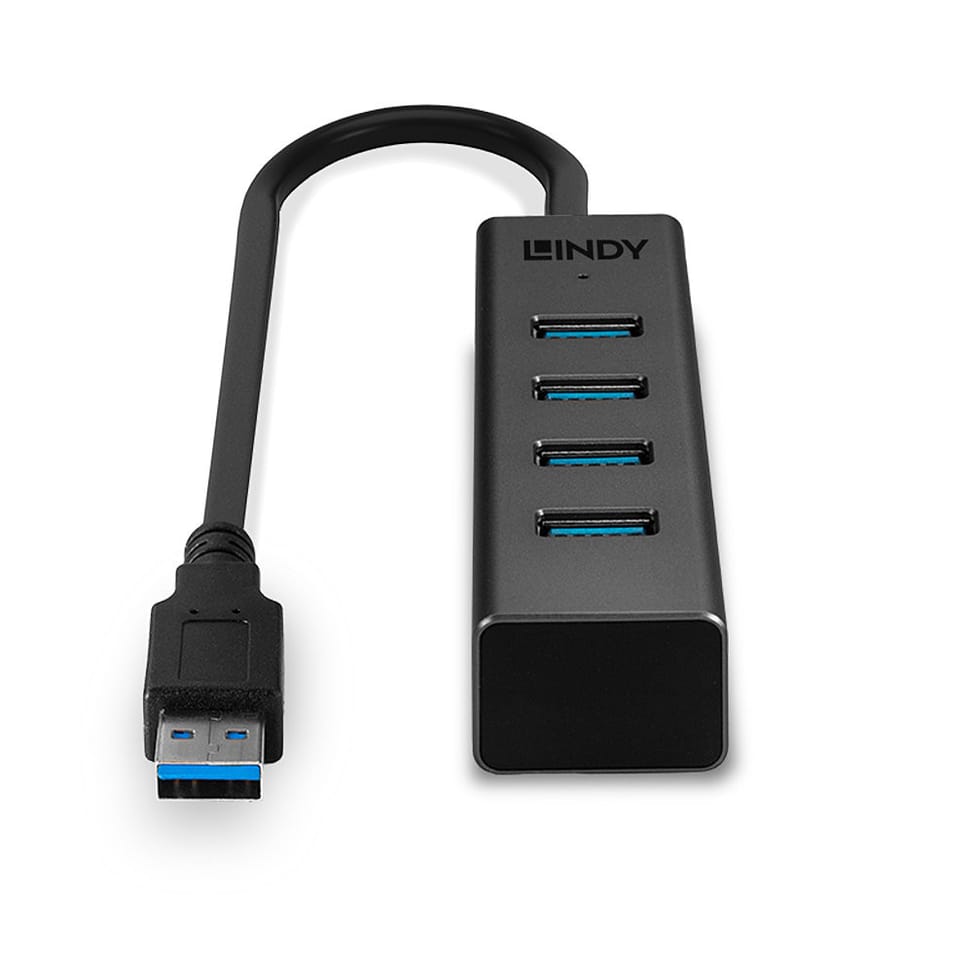 Lindy 43325 hub & concentrateur USB 3.2 Gen 1 (3.1 Gen 1) Type-C 5000 Mbit/s Gris Hub USB 3.2 Type C 4 ports  (43325) — image 4