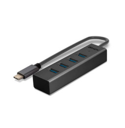 Lindy 43325 hub & concentrateur USB 3.2 Gen 1 (3.1 Gen 1) Type-C 5000 Mbit/s Gris Hub USB 3.2 Type C 4 ports  (43325)