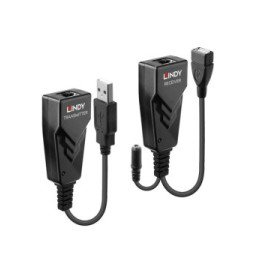 Lindy 42674 prolongateur réseau Émetteur et récepteur réseau Noir Extender USB 2.0 Cat.6 100m  (42674)