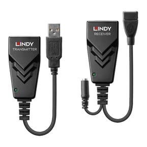 Lindy 42674 prolongateur réseau Émetteur et récepteur réseau Noir Extender USB 2.0 Cat.6 100m (42674) — image 2