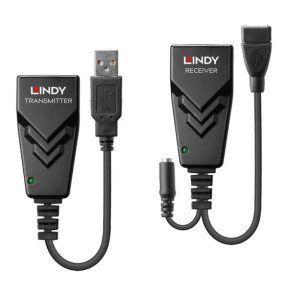 Lindy 42674 prolongateur réseau Émetteur et récepteur réseau Noir Extender USB 2.0 Cat.6 100m  (42674)
