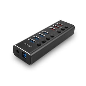 Lindy 4 Port USB 3.0 Hub with 3 Quick Charge 3.0 Ports USB 3.2 Gen 1 (3.1 Gen 1) Type-B 5000 Mbit/s Noir (43371) — image 4