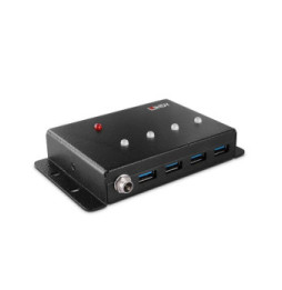 Lindy 43374 hub & concentrateur USB 3.2 Gen 1 (3.1 Gen 1) Type-B 5000 Mbit/s Noir (43374)