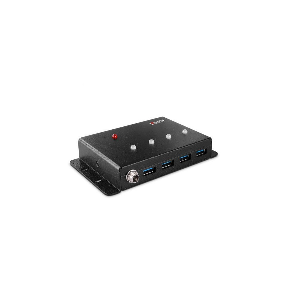 Lindy 43374 hub & concentrateur USB 3.2 Gen 1 (3.1 Gen 1) Type-B 5000 Mbit/s Noir (43374)
