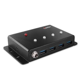 Lindy 43374 hub & concentrateur USB 3.2 Gen 1 (3.1 Gen 1) Type-B 5000 Mbit/s Noir (43374)