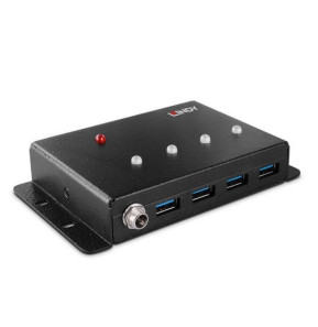 Lindy 43374 hub & concentrateur USB 3.2 Gen 1 (3.1 Gen 1) Type-B 5000 Mbit/s Noir (43374)