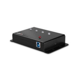 Lindy 43374 hub & concentrateur USB 3.2 Gen 1 (3.1 Gen 1) Type-B 5000 Mbit/s Noir (43374)