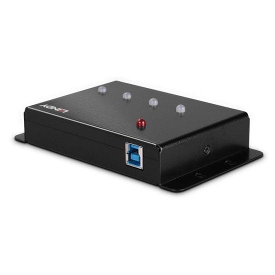 Lindy 43374 hub & concentrateur USB 3.2 Gen 1 (3.1 Gen 1) Type-B 5000 Mbit/s Noir (43374) — image 2