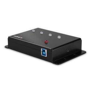 Lindy 43374 hub & concentrateur USB 3.2 Gen 1 (3.1 Gen 1) Type-B 5000 Mbit/s Noir (43374)