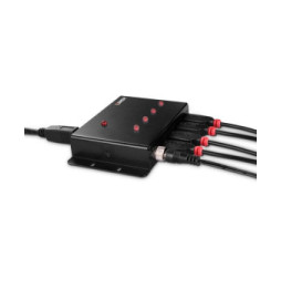 Lindy 43374 hub & concentrateur USB 3.2 Gen 1 (3.1 Gen 1) Type-B 5000 Mbit/s Noir (43374)