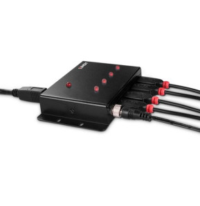 Lindy 43374 hub & concentrateur USB 3.2 Gen 1 (3.1 Gen 1) Type-B 5000 Mbit/s Noir (43374)
