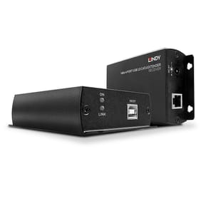 Lindy 42710 extension KVM Émetteur et récepteur Extender Cat.6 USB 2.0 4 Ports, 140m (42710)