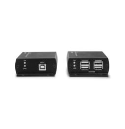 Lindy 42710 extension KVM Émetteur et récepteur Extender Cat.6 USB 2.0 4 Ports, 140m  (42710)