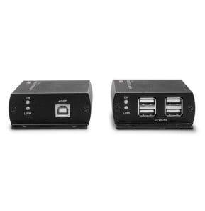 Lindy 42710 extension KVM Émetteur et récepteur Extender Cat.6 USB 2.0 4 Ports, 140m  (42710)