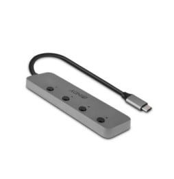 Lindy 43383 hub & concentrateur USB 3.2 Gen 1 (3.1 Gen 1) Type-C 5000 Mbit/s Gris (43383)