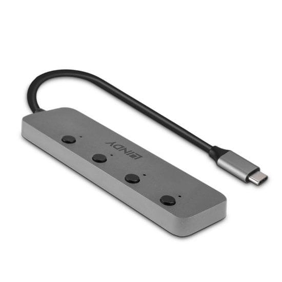 Lindy 43383 hub & concentrateur USB 3.2 Gen 1 (3.1 Gen 1) Type-C 5000 Mbit/s Gris (43383) — image 2