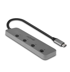 Lindy 43383 hub & concentrateur USB 3.2 Gen 1 (3.1 Gen 1) Type-C 5000 Mbit/s Gris (43383)