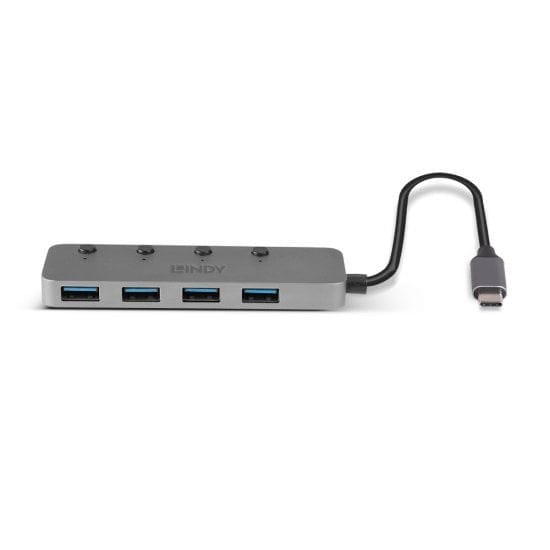 Lindy 43383 hub & concentrateur USB 3.2 Gen 1 (3.1 Gen 1) Type-C 5000 Mbit/s Gris (43383) — image 3