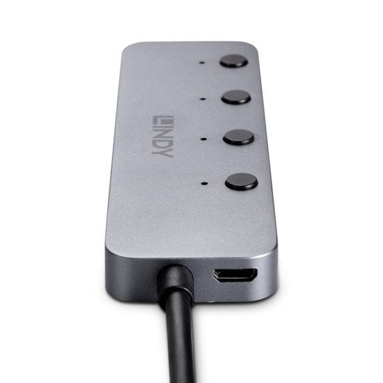 Lindy 43383 hub & concentrateur USB 3.2 Gen 1 (3.1 Gen 1) Type-C 5000 Mbit/s Gris (43383) — image 4
