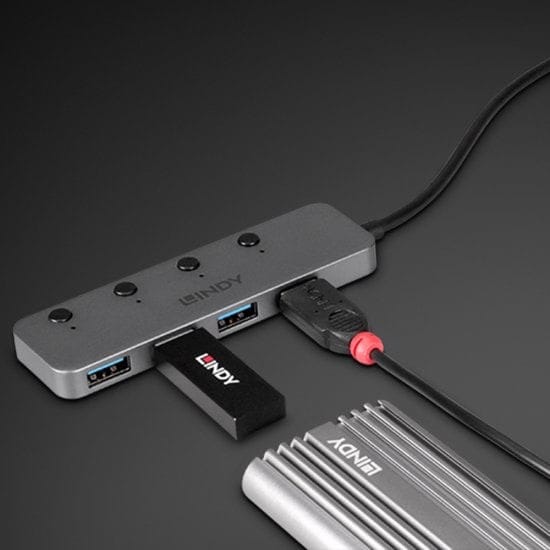 Lindy 43383 hub & concentrateur USB 3.2 Gen 1 (3.1 Gen 1) Type-C 5000 Mbit/s Gris (43383) — image 5